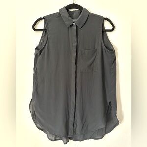 Madewell 100% silk collared tank top